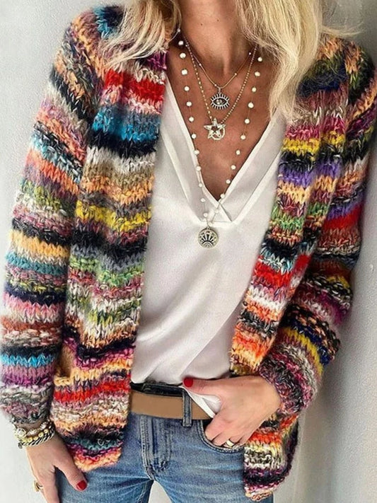 Colorful Cardigan for Women – Cozy Knit Sweater with Unique Patterns