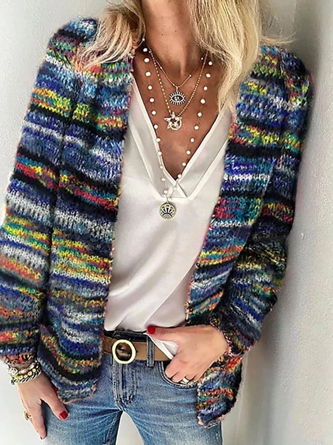 Colorful Cardigan for Women – Cozy Knit Sweater with Unique Patterns